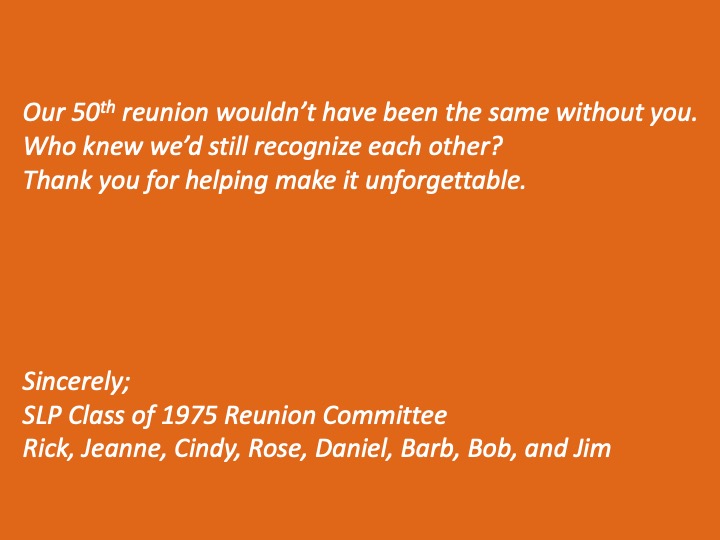 RIck, Jeanne, CIndy, Rose, Daniel, Barb, Bob, Jim